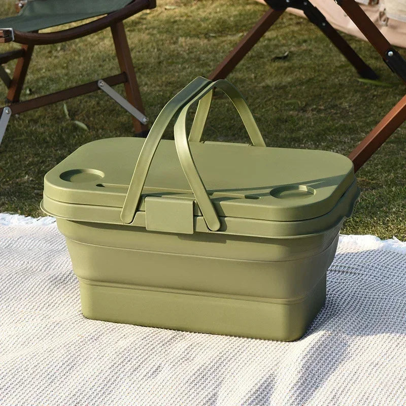 Large Capacity Picnic Basket With Folding Table