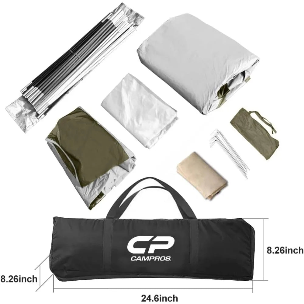 8 Person tent, Weather Resistant, Double Layer, Dividing Curtain