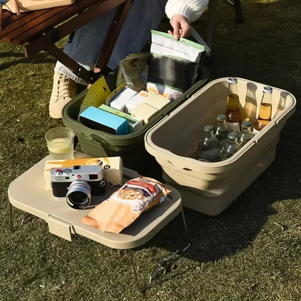 Large Capacity Picnic Basket With Folding Table