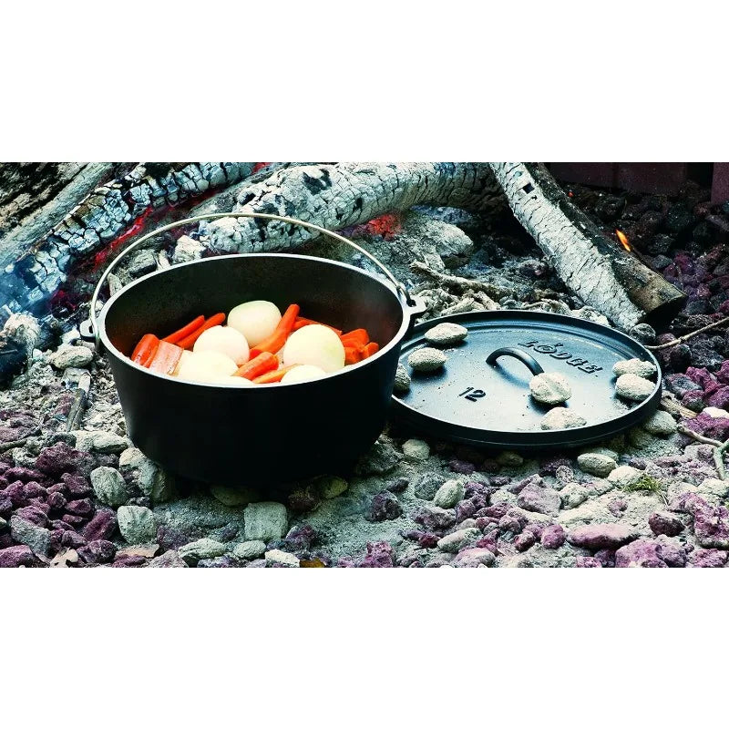 8 Quart Cast Iron Dutch Oven with Lid