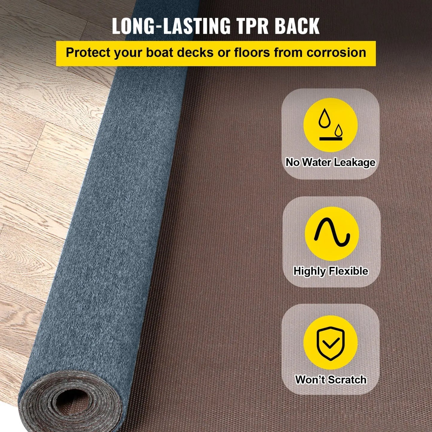 Gray 6 ft x 36 ft, Outdoor Carpet