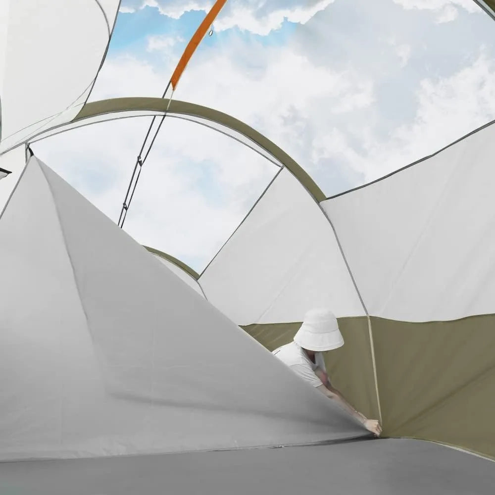 8 Person tent, Weather Resistant, Double Layer, Dividing Curtain