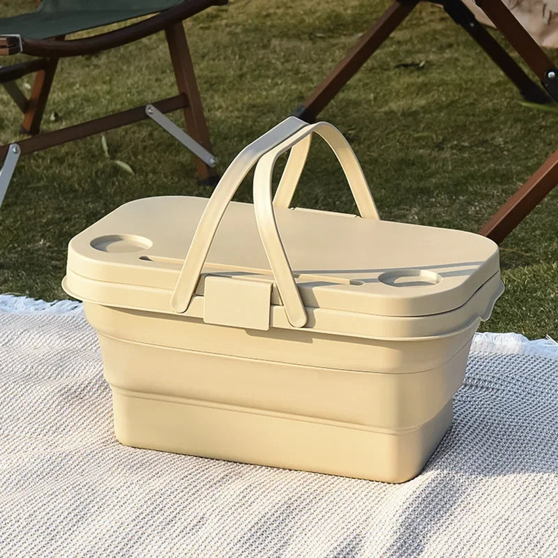 Large Capacity Picnic Basket With Folding Table