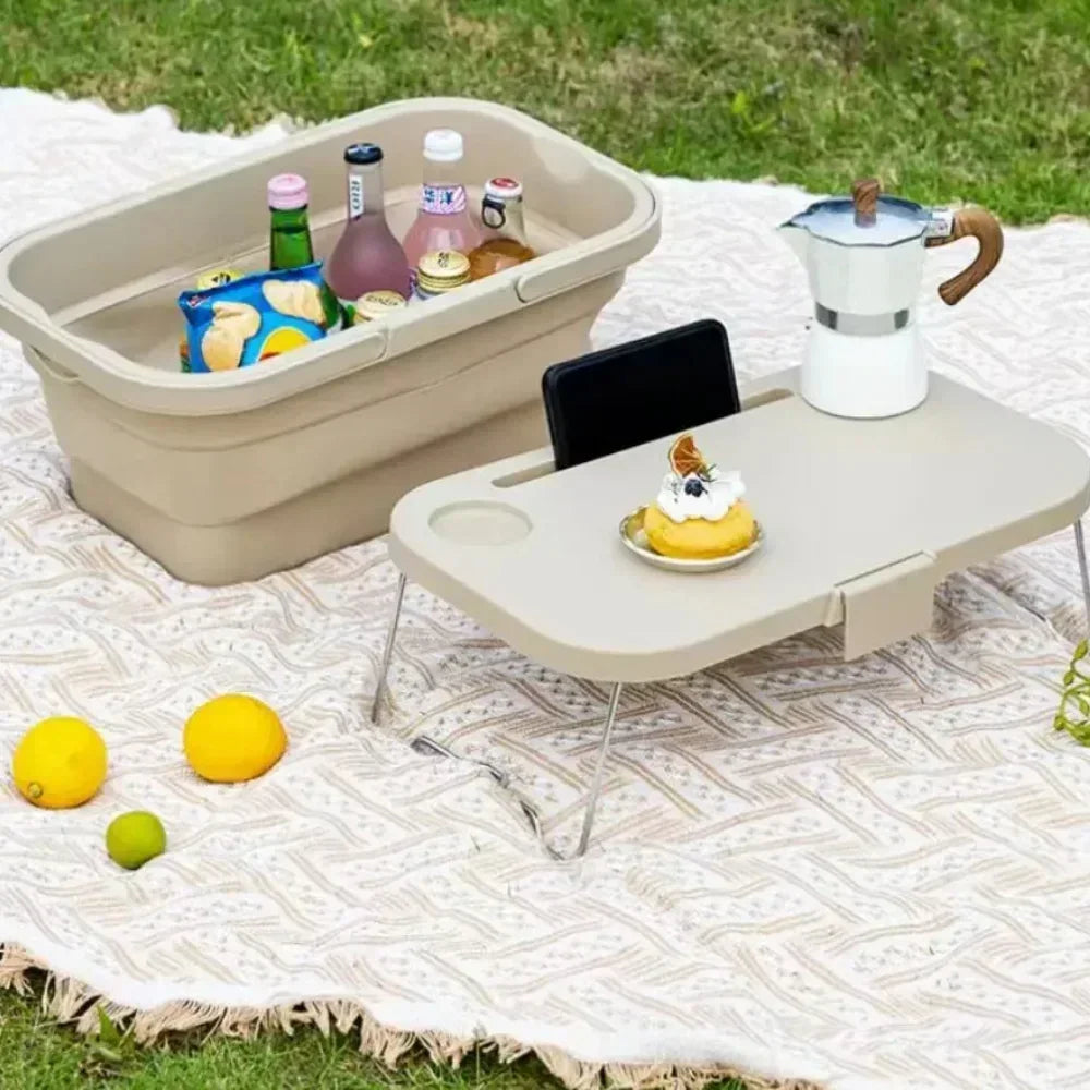 Large Capacity Picnic Basket With Folding Table