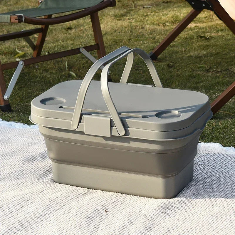 Large Capacity Picnic Basket With Folding Table
