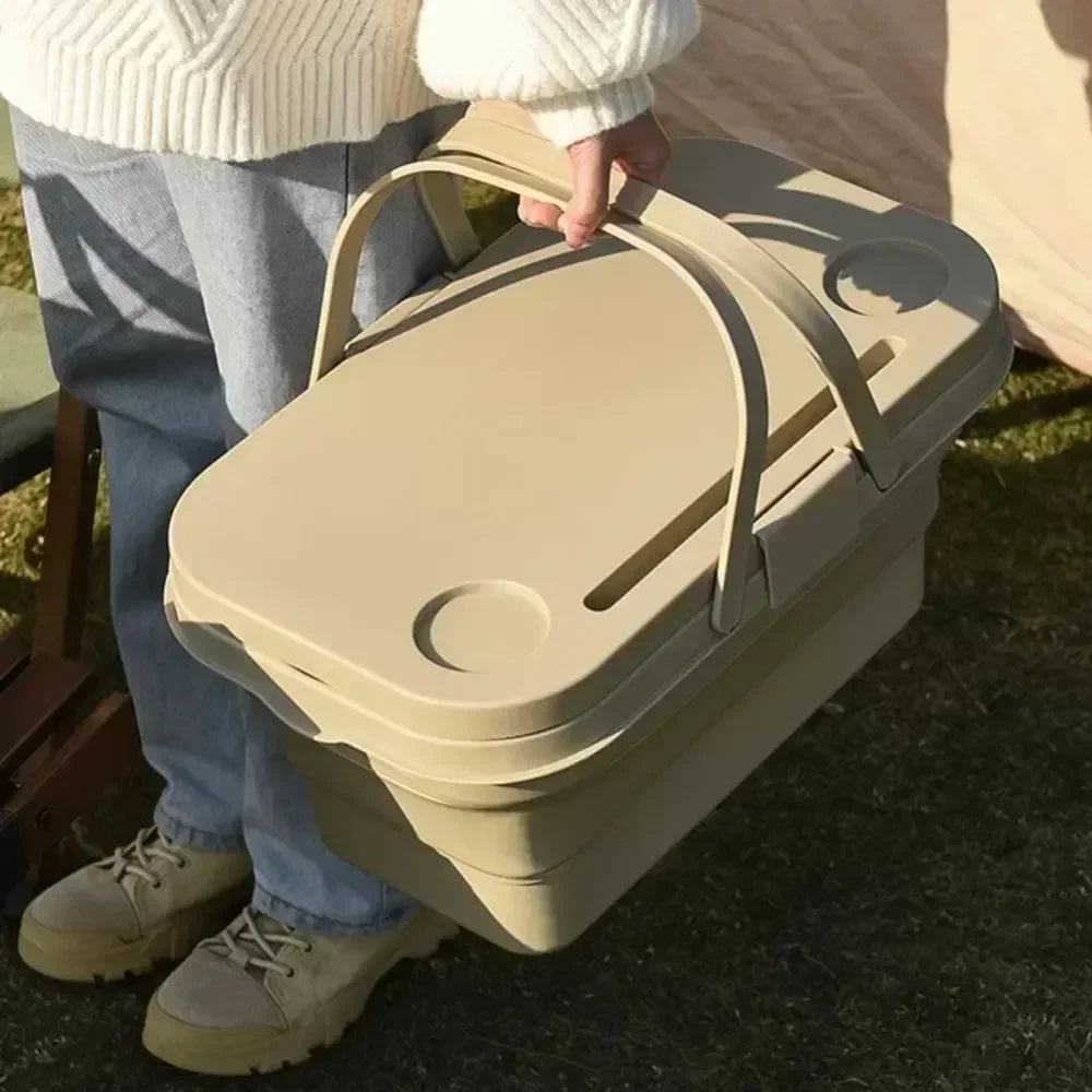 Large Capacity Picnic Basket With Folding Table