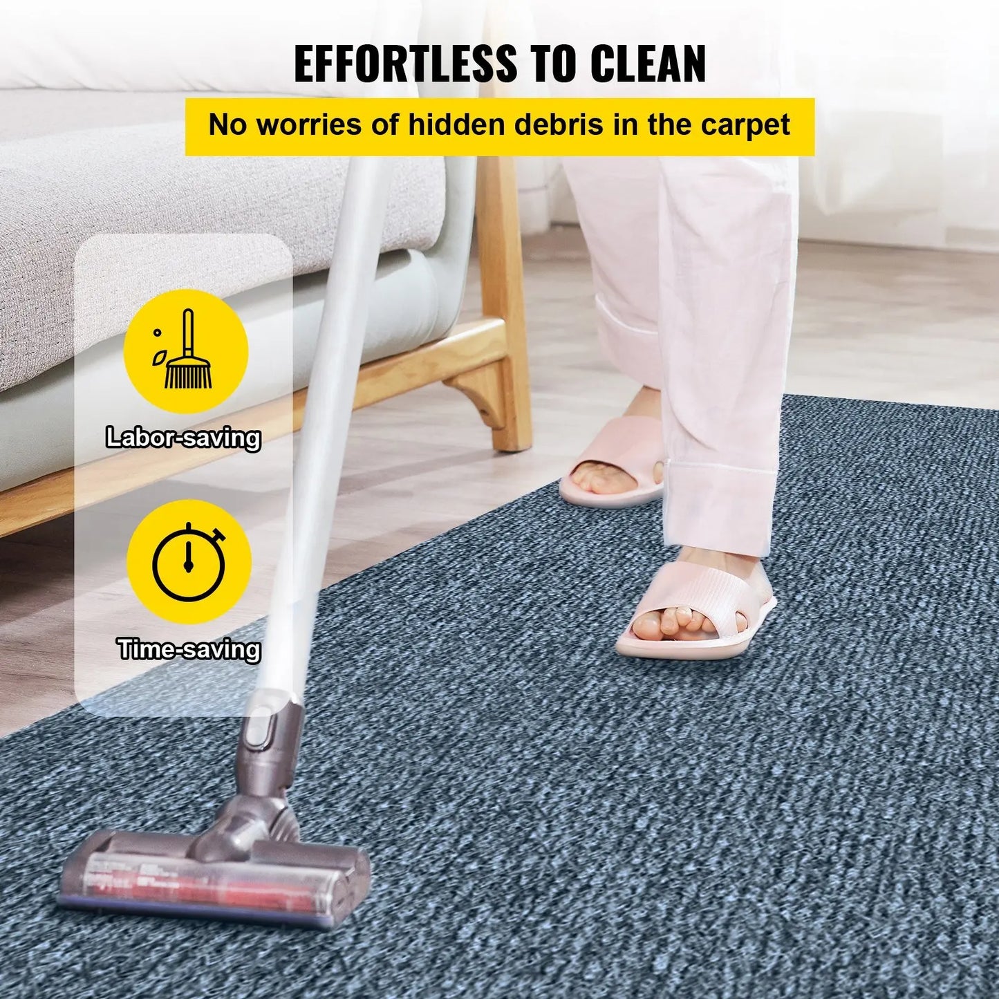 Gray 6 ft x 36 ft, Outdoor Carpet