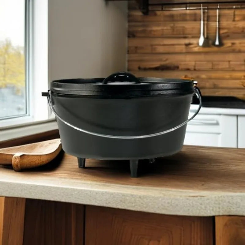 8 Quart Cast Iron Dutch Oven with Lid