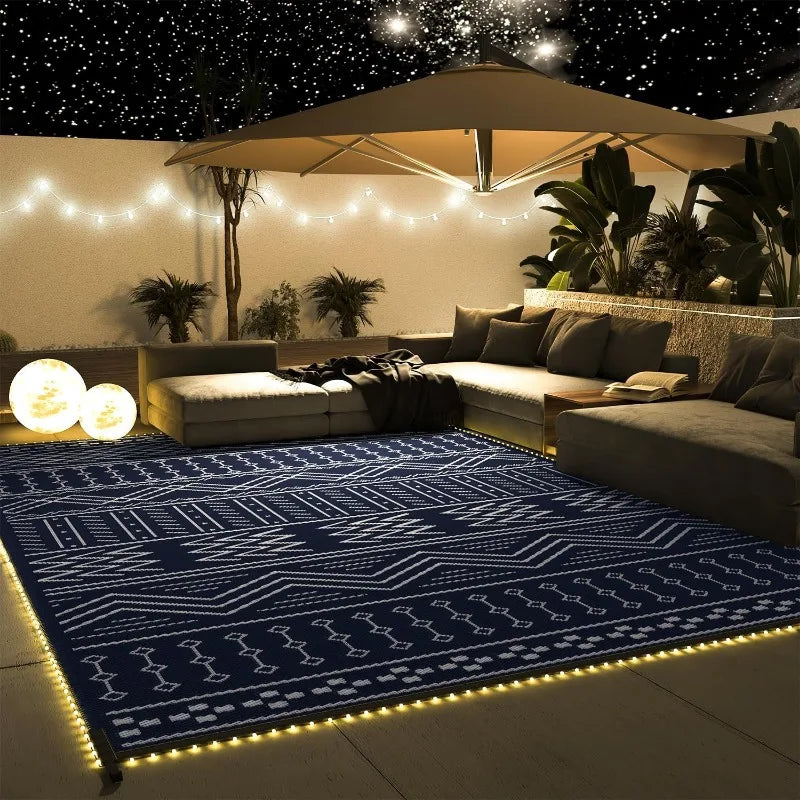 Outdoor Carpet with LED Strip Lights