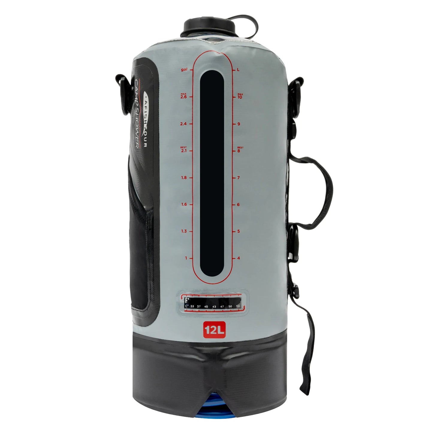 Camping Solar Shower with Pump, 3 Gallon.