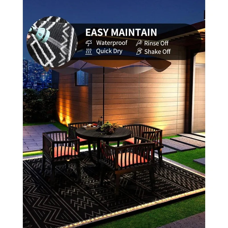 Outdoor Carpet with LED Strip Lights