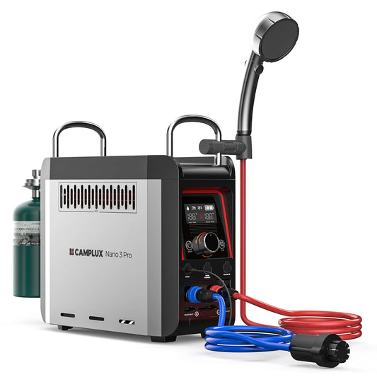 Propane On-Demand Portable Water Heater w/Built-in Battery