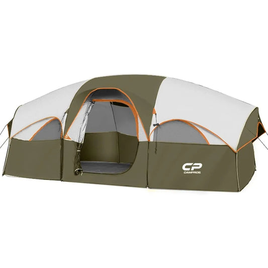 8 Person tent, Weather Resistant, Double Layer, Dividing Curtain