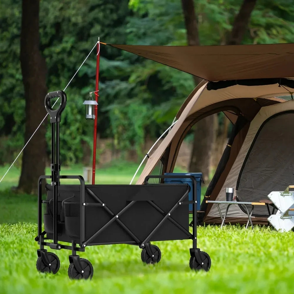 Handcart with Foldable Wheels
