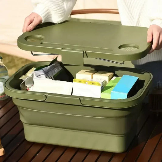 Large Capacity Picnic Basket With Folding Table