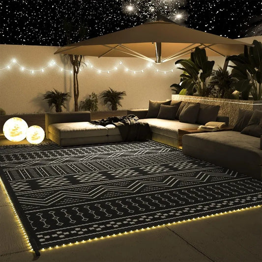 Outdoor Carpet with LED Strip Lights